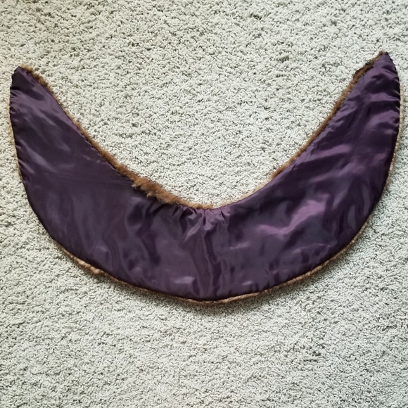 Vintage Real Mink Fur Collar with Button Closure - Picture 9 of 11